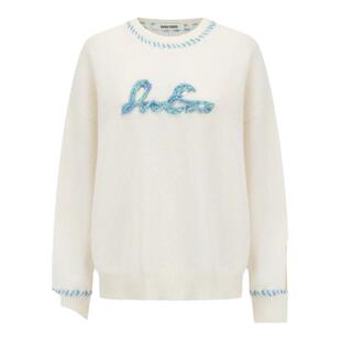 SHRO ENRO Deux moi系列 纯手工绣花圆领羊绒毛衫 301469