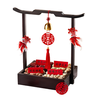 早生贵子模具果盘干果组合结婚礼订婚摆台布置装饰喜庆四宫格摆件