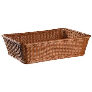 仿藤编收纳筐客厅超市展示筐幼儿园竹篮编织果盘水果篮子零食框