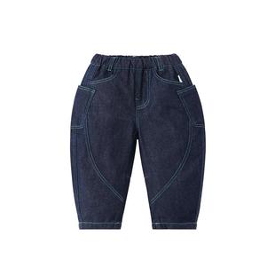 [防褪色]齐齐熊宝宝软牛仔裤春秋款男童裤子童装衣服儿童长裤小童