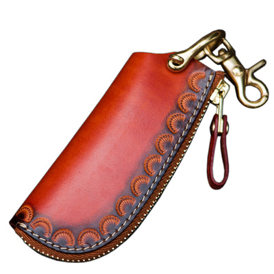 仓吉手工男女复古车钥匙包