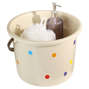 手提大水桶脸盆加厚塑料家用拖把桶拖把一体学生宿舍洗衣桶储水桶