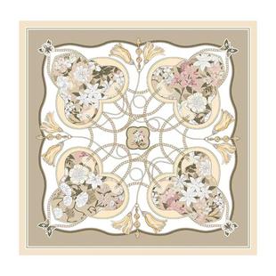 上海故事2025新款桑蚕丝印花真丝中方巾女丝巾系脖礼盒送长辈礼物