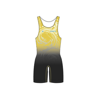 景一举重 黑黄渐变举重服比赛服训练服