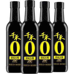 千禾御藏本酿380天500ml-4特级生抽酱油家用炒菜凉拌旗舰店官网