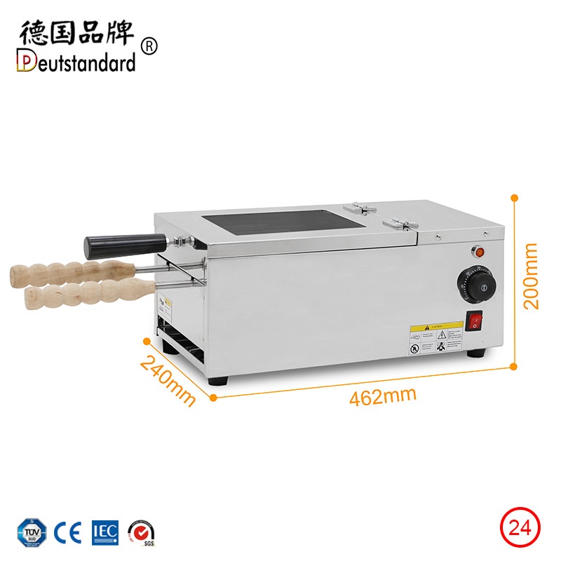 商用面包圈机冰淇淋面包圈机烤面包设备烟囱卷机匈牙利蛋糕卷烘炉