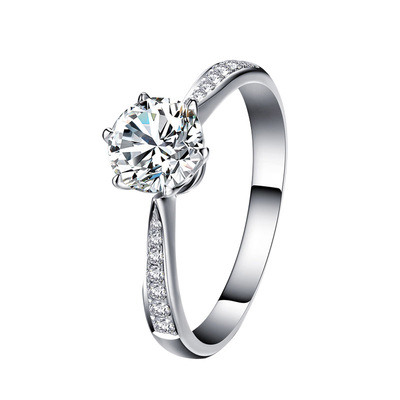 六爪18k金60分实验室培育钻石