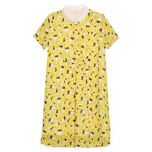 今年流行的新款裙子 a字版高级感遮肚子娃娃领大码雪纺垂感连衣裙