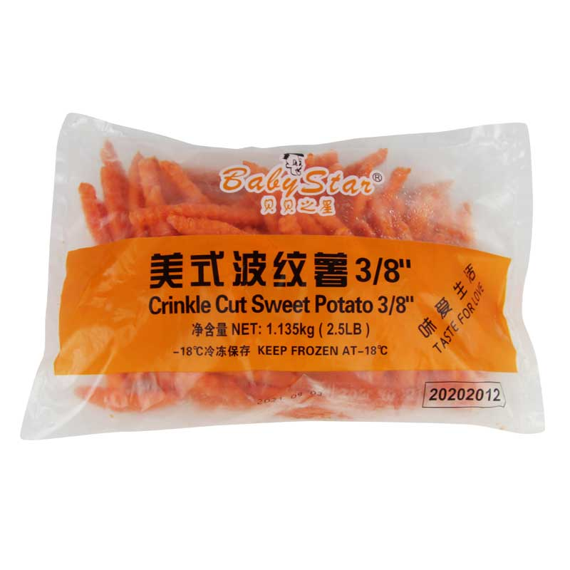 炸红薯条油炸冷冻半成品狼牙波浪曲薯商用空气炸锅烤箱小吃炸货