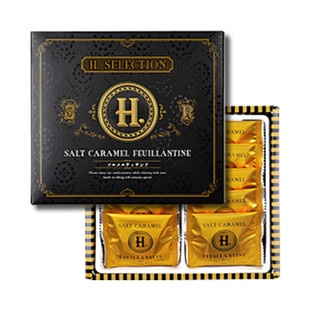 推荐 日本H.SELECTION海盐焦糖夹心饼干礼盒8枚装包装新年礼物