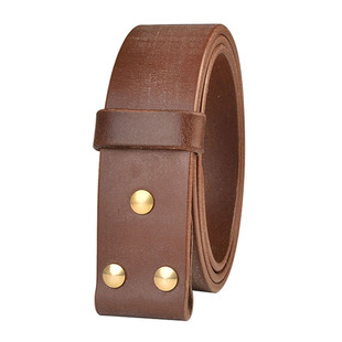 男士无头皮带条英国TWS马缰革头层牛皮皮带板扣手工真牛皮裤腰带