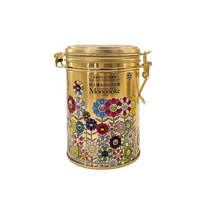 村上隆x京都市美术馆联名太阳花潮流高级感巧克力糖果茶叶密封罐