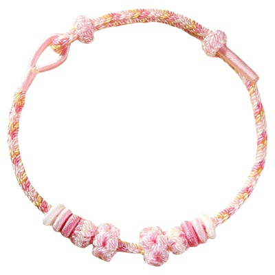 高颜值穿黄金编织手绳