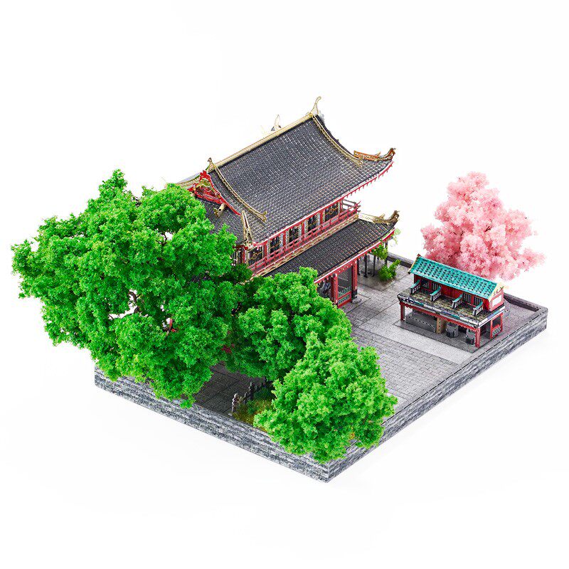 钢达浅草寺3D立体拼图金属 日本和风 diy小屋摆件拼装模型送女友