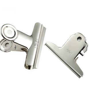 得力夹子不锈钢文具固定小夹子文件夹子小号长尾夹燕尾夹书夹子大夹子铁夹子蝴蝶夹多功能大号凤尾夹办公票夹