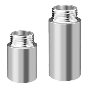 304不锈钢内外丝4分延伸接头加长直接水龙头延长管加厚水管配件