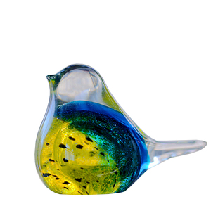 水晶玻璃小鸟琉璃艺术品摆件桌面镇纸客厅书房书桌摆设婚庆送礼物