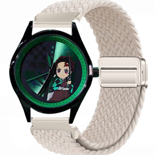 适用鬼灭之刃第一弹盲盒手表带18/20/22mm磁吸编织透气可调节腕带