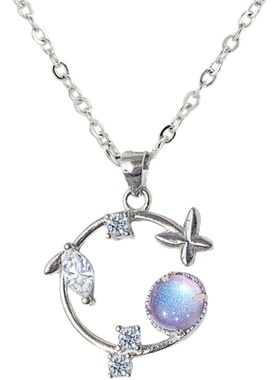 紫水晶925纯银轻奢小众新款项链