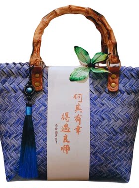 手提编织篮生日满月结婚伴手礼篮