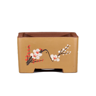 紫砂花盆高四方大签筒悬崖老桩兰花盆君子兰客厅阳台陶瓷方盆包邮