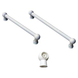 铁艺绷纱杆可拆卸免打孔小矮人白色半帘门帘窗帘杆咖啡帘超细杆子