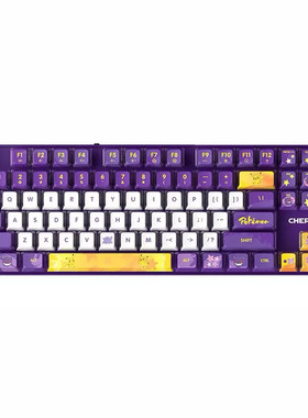 CHERRY樱桃MX8.2机械键盘宝可梦耿鬼XAGA曜石原装键帽PBT透光8.0