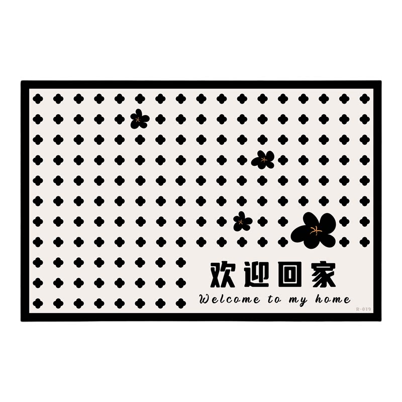 软硅藻泥花卉图案家用防滑吸水玄家用脚垫