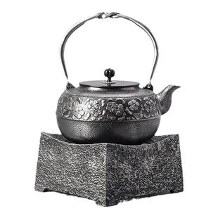 日本信龙堂樱花砂铁壶原装进口烧水壶无涂层铁瓶纯手工铸铁茶器具