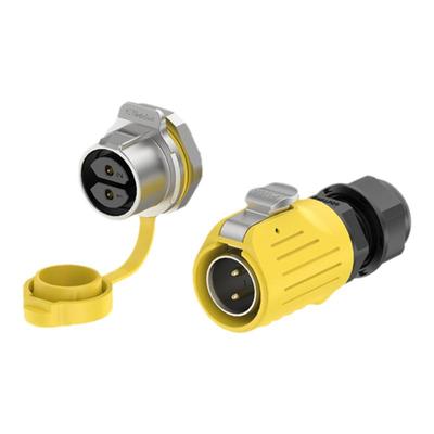 惟兴LP20黄色款2/3/4/5/7/9/12芯防水面板式IP68航空插头连接器
