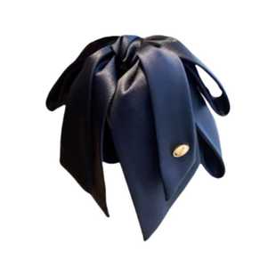 韩版简约INS黑色蝴蝶结马尾抓夹金标盘发抓发夹女高级感出勤夹子