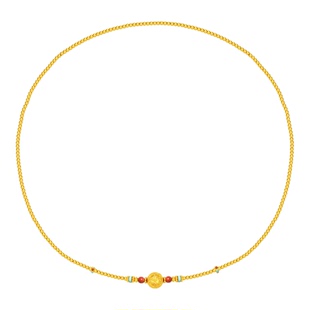 潮宏基花韵龙凤珠黄金项链古法足金坠链叠戴手链新中式女高级计价