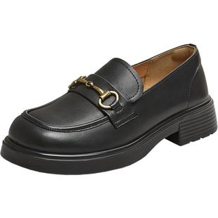 天美意复古平底英伦乐福鞋小皮鞋女休闲单鞋2025秋季新款BL221CA5