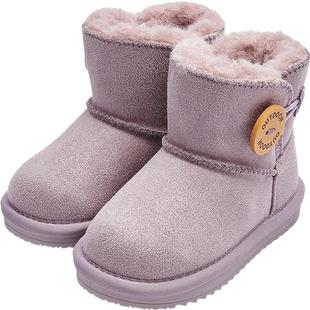 巴拉巴拉儿童雪地靴男童女童加绒鞋子冬季新款童鞋宝宝加厚棉靴潮