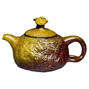 新品坭兴陶柴烧壶供春壶纯手工中式复古家用茶具泡茶壶非紫砂