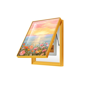 奶油风海上日出电表箱装饰画弱电源遮挡电闸盒挂画多媒体开关壁画