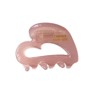 小号果冻色爱心抓夹法式