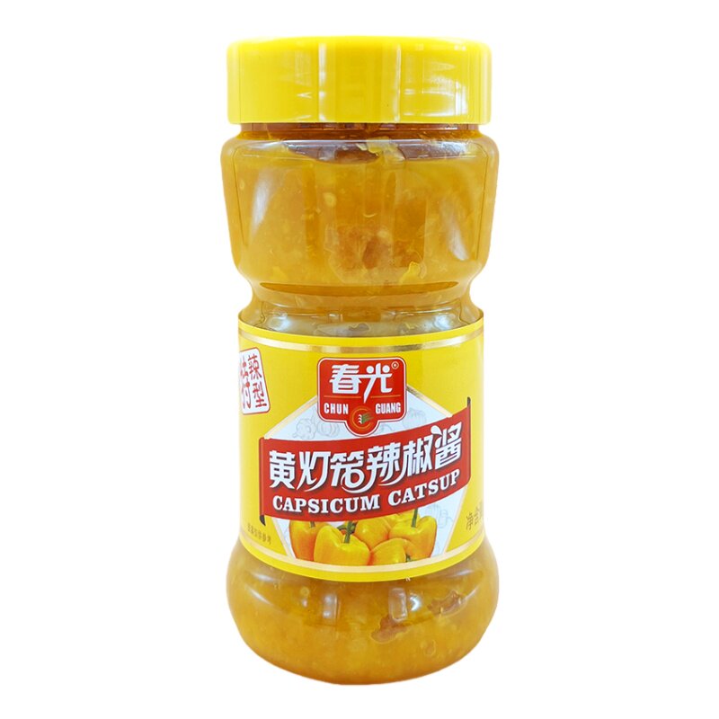 海南特产春光黄灯笼辣椒酱400克X2瓶香辣/特辣调味品酸汤肥牛