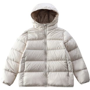 男童加厚连帽羽绒服2025冬季儿童短款面包服中大童轻便羽绒潮外套