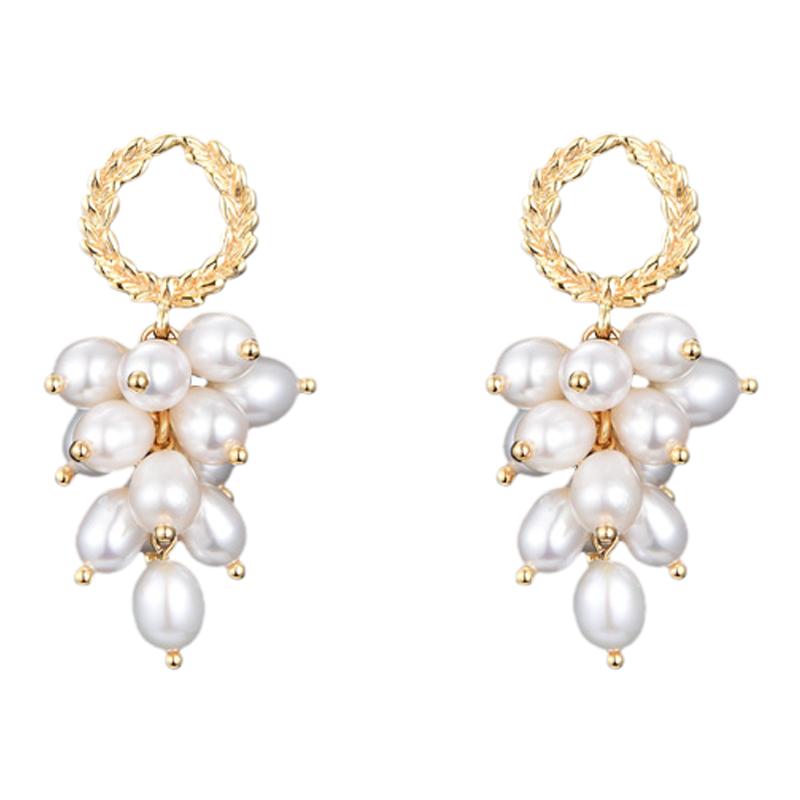 兰盈环环相扣耳环女轻奢小众气质耳钉简约冷淡风925银针网红耳饰