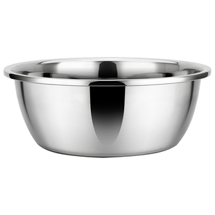 不锈钢盆304食品级加厚盆子家用汤盆厨房洗菜沥水篮淘米漏盆套装