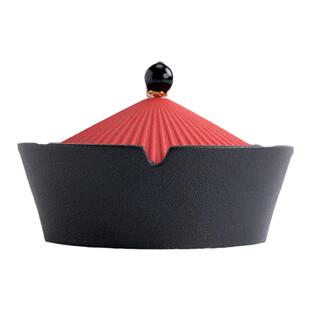 南山先生 创意陶瓷烟灰缸家用客厅带盖防风防飞灰时尚潮流高档