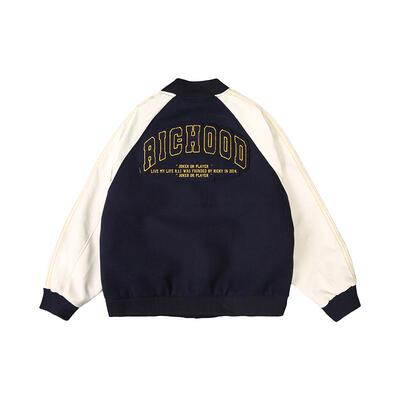 秋冬季蜜蜂毛巾绣棒球服