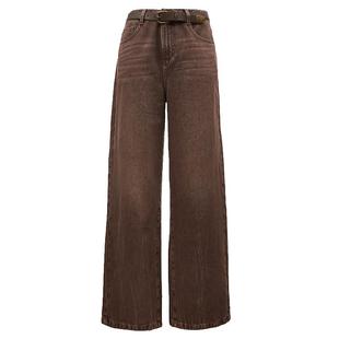 Vero Moda奥莱牛仔裤子女秋冬新款中腰直筒做旧水洗磨白休闲流行