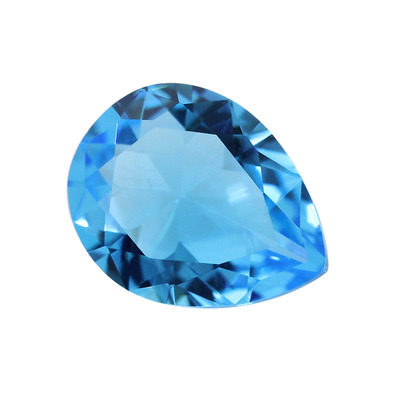 梨形深海蓝色玻璃超闪钻裸石蓝宝石 水滴形尖底吊坠镶嵌戒指主石