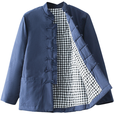 中国风冬季加厚手工盘扣棉袄