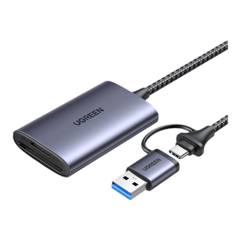 绿联typec手机读卡器usb3.0高速sd卡tf多合一内存转换器电脑otg适用苹果16iphone15ipa佳能相机ccd直传插卡器