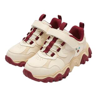 巴拉巴拉儿童运动鞋女童跑步鞋大童鞋子新年2026春季新款童鞋红色