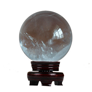 厂家直销 天然白水晶球 原石摆件熔炼白水晶球 正品家居玄关摆件