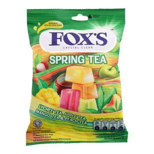 印尼进口零食FOXS霍士水晶糖什锦四季茶水果糖礼物硬糖糖果罐装